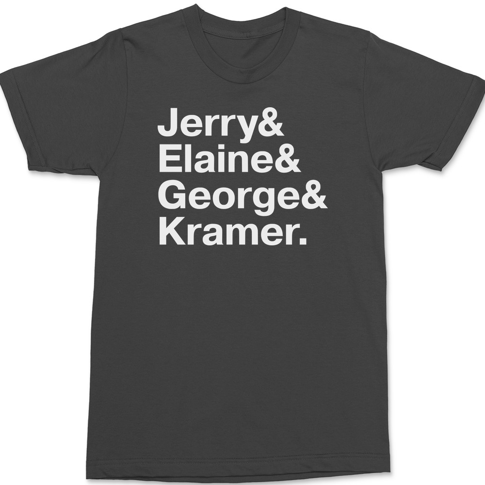 Seinfeld Names T-Shirt CHARCOAL