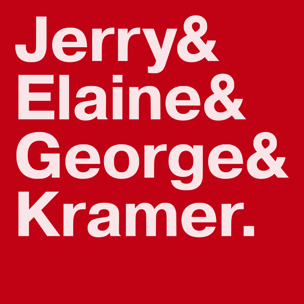 Seinfeld Names T-Shirt RED