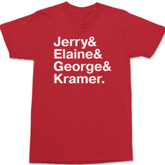 Seinfeld Names T-Shirt RED