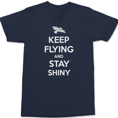 Serenity Keep Flying and Stay Shiny T-Shirt NAVY