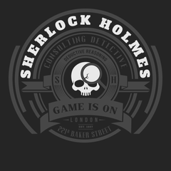 Sherlock Holmes Game Is On T-Shirt BLACK