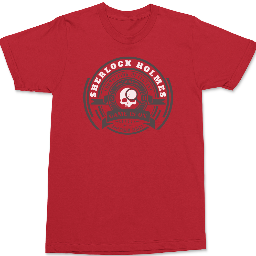 Sherlock Holmes Game Is On T-Shirt RED
