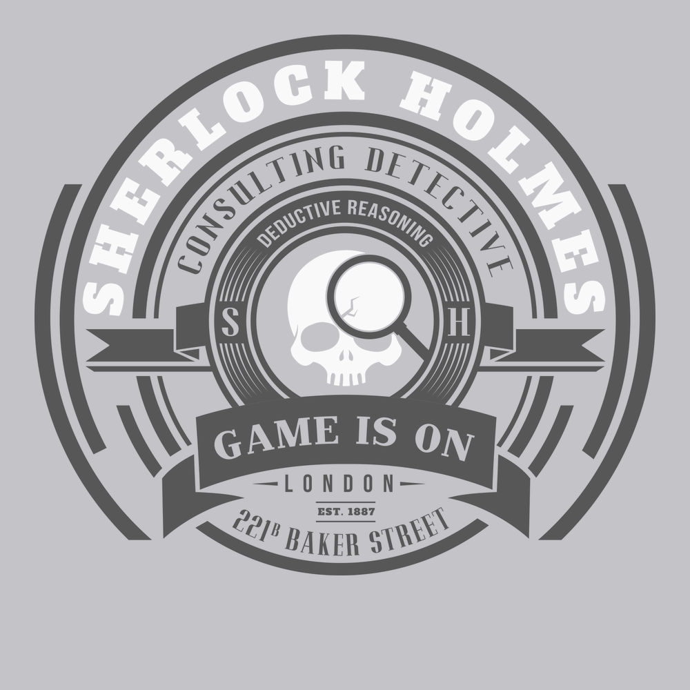 Sherlock Holmes Game Is On T-Shirt SILVER