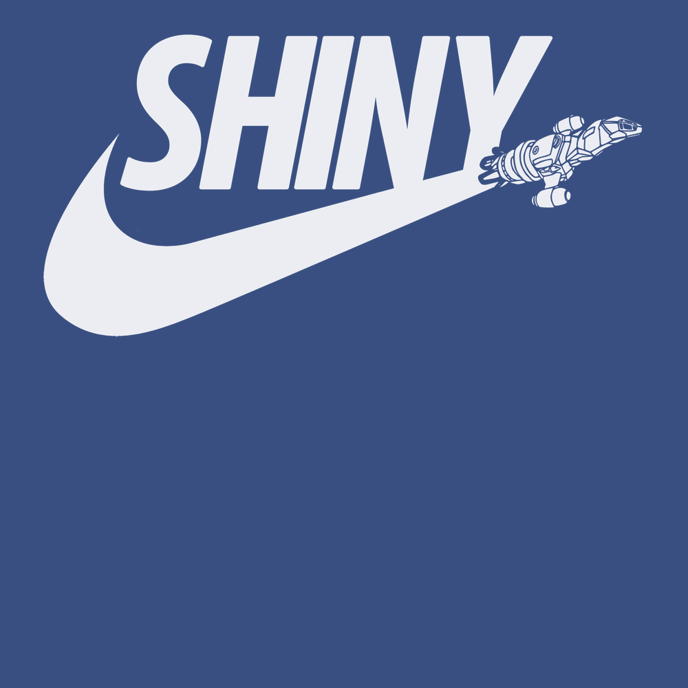 Shiny Serenity Swoosh T-Shirt BLUE
