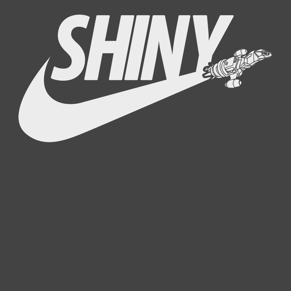 Shiny Serenity Swoosh T-Shirt CHARCOAL