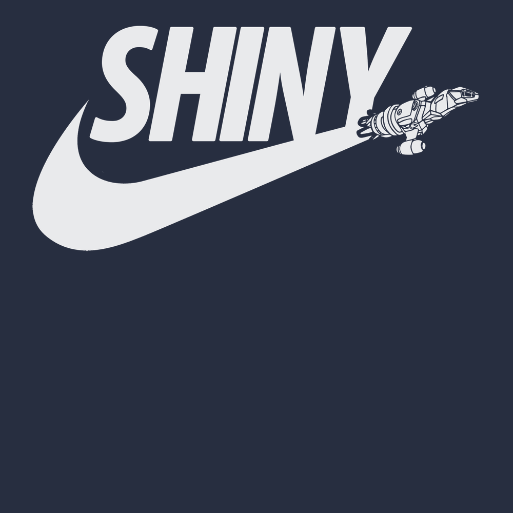 Shiny Serenity Swoosh T-Shirt Navy