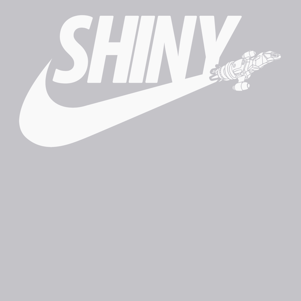 Shiny Serenity Swoosh T-Shirt SILVER