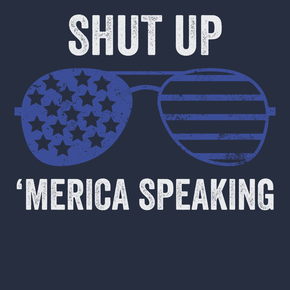Shut up America Speaking T-Shirt NAVY