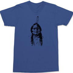 Sitting Bull Indian T-Shirt BLUE