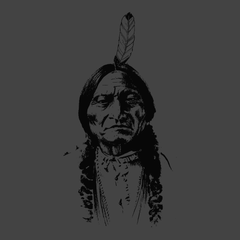 Sitting Bull Indian T-Shirt CHARCOAL