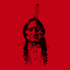 Sitting Bull Indian T-Shirt RED