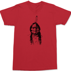 Sitting Bull Indian T-Shirt RED