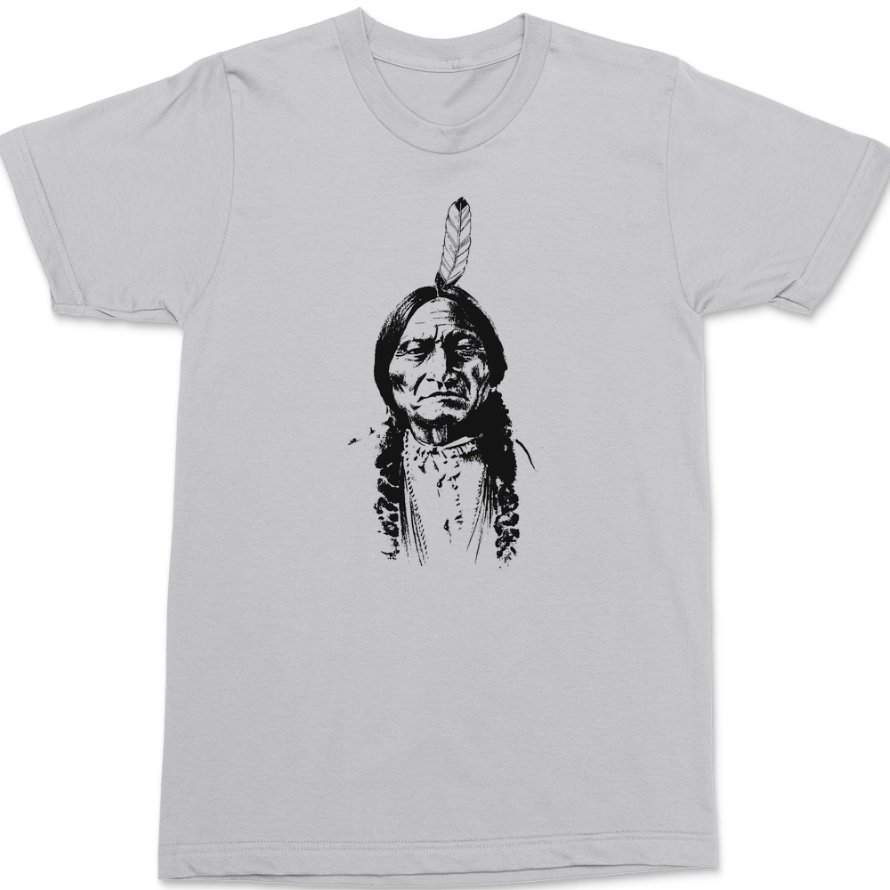 Sitting Bull Indian T-Shirt SILVER