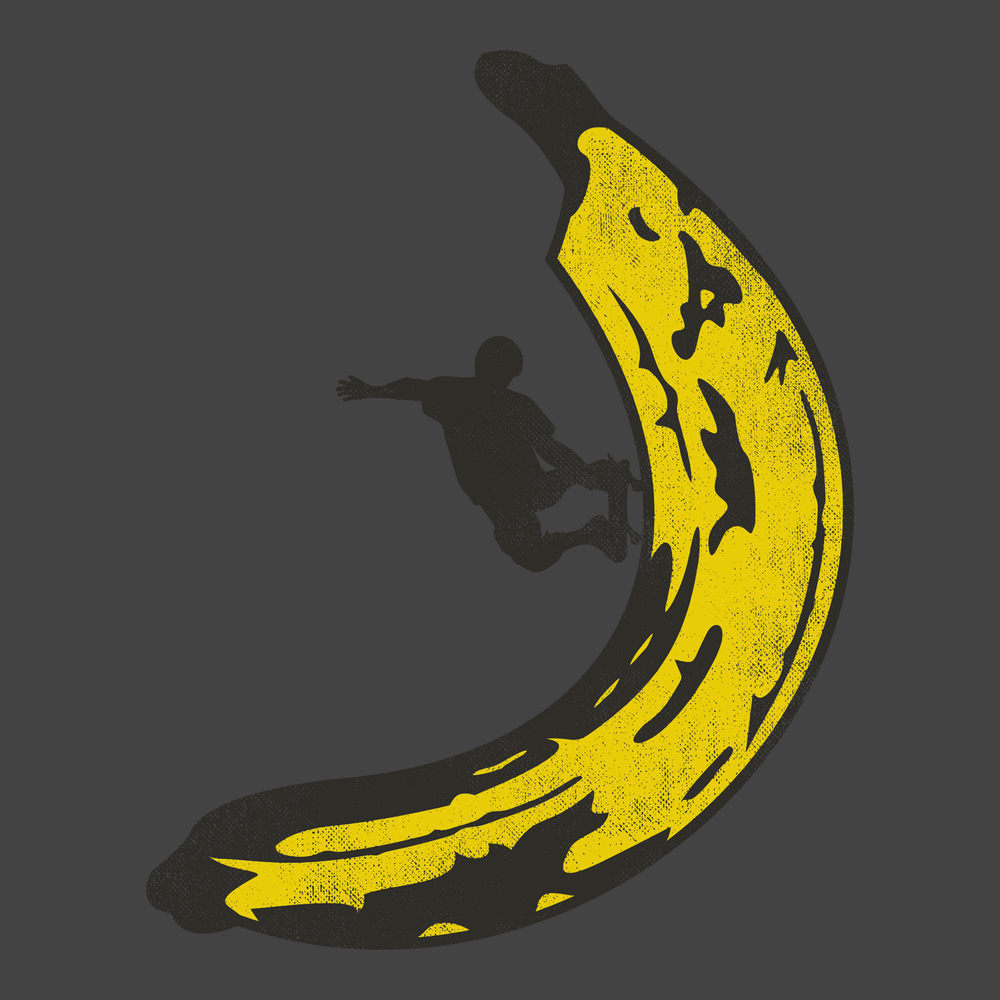 Skateboard Banana Half Pipe T-Shirt CHARCOAL