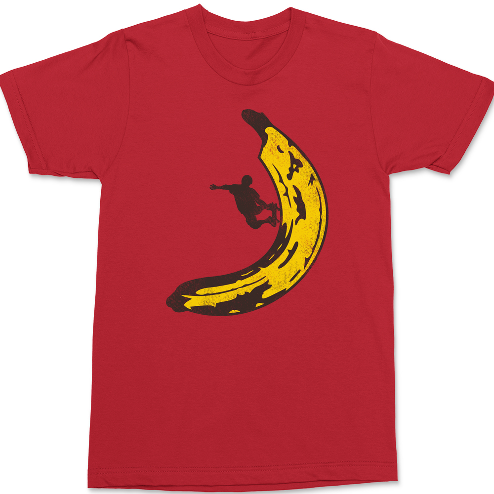Skateboard Banana Half Pipe T-Shirt RED
