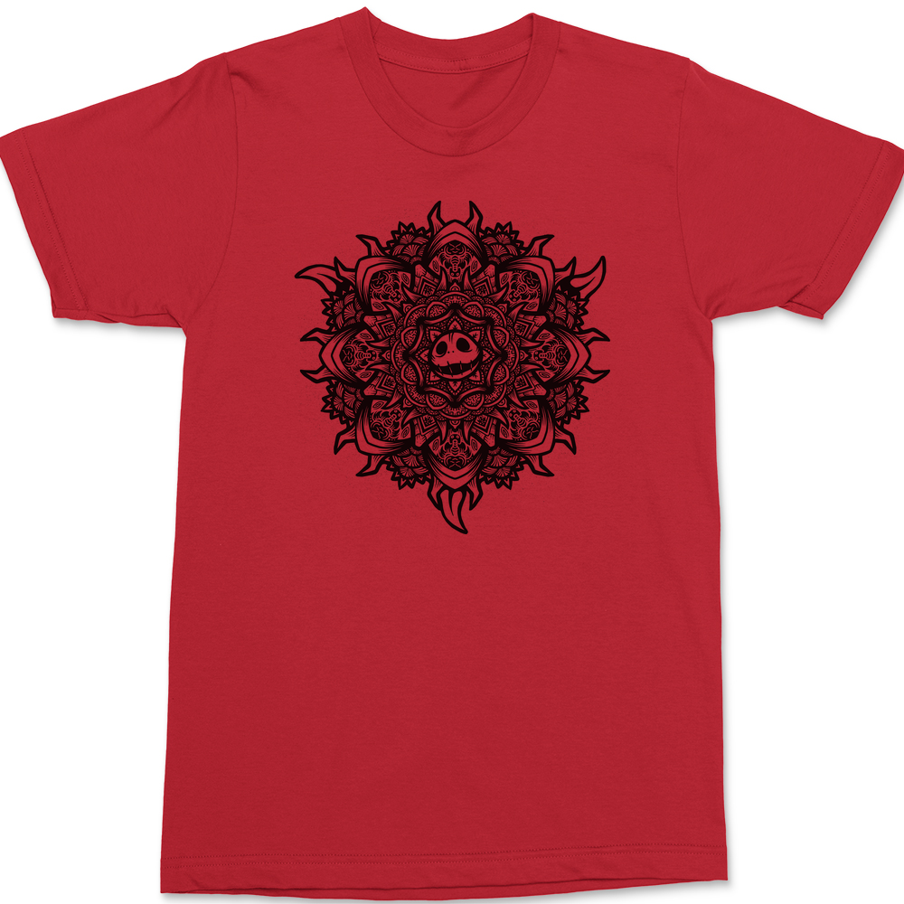 Skellington Mandala T-Shirt RED