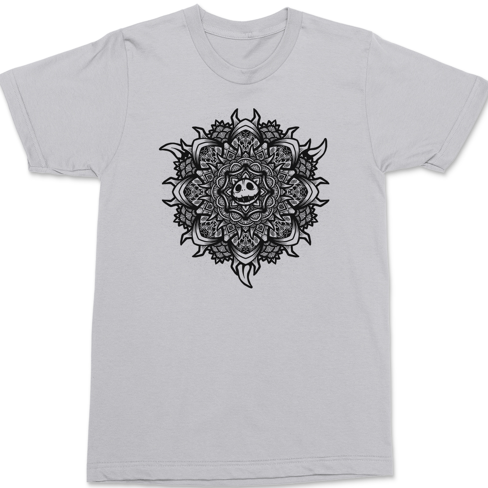 Skellington Mandala T-Shirt SILVER