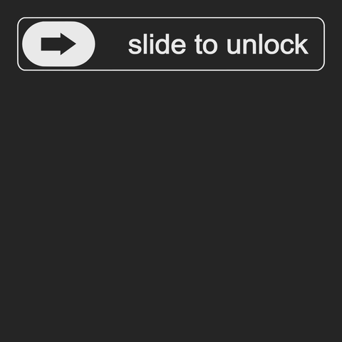 Slide To Unlock T-Shirt BLACK