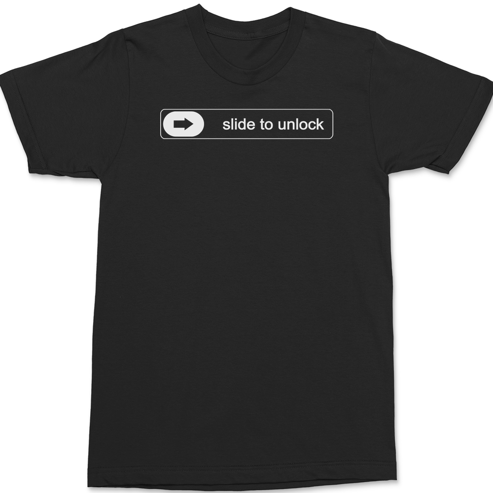Slide To Unlock T-Shirt BLACK