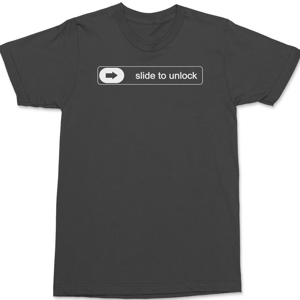 Slide To Unlock T-Shirt CHARCOAL