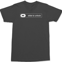 Slide To Unlock T-Shirt CHARCOAL