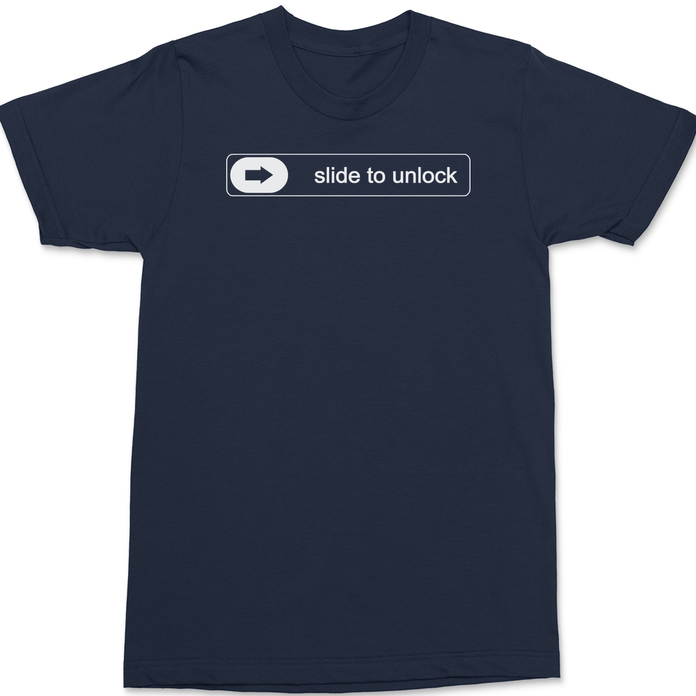 Slide To Unlock T-Shirt NAVY