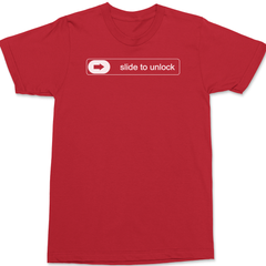 Slide To Unlock T-Shirt RED