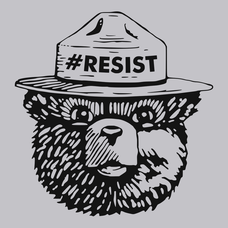Smokey the Bear Resist T-Shirt SILVER