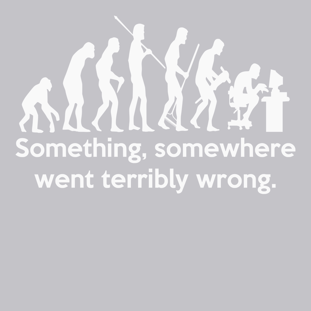Something Somewhere Went Terribly Wrong T-Shirt SILVER