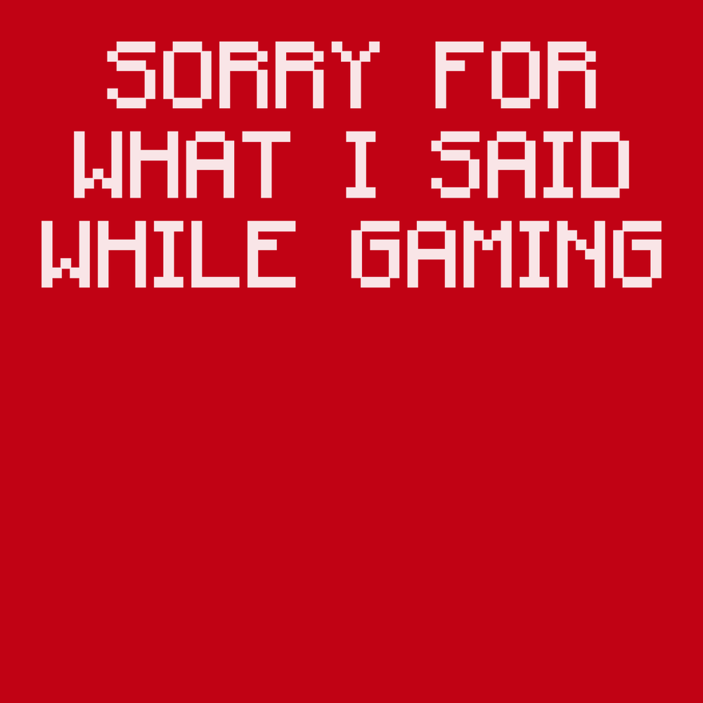 Sorry For What I Said While Gaming T-Shirt RED