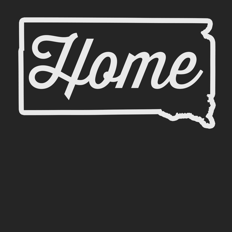 South Dakota Home T-Shirt BLACK
