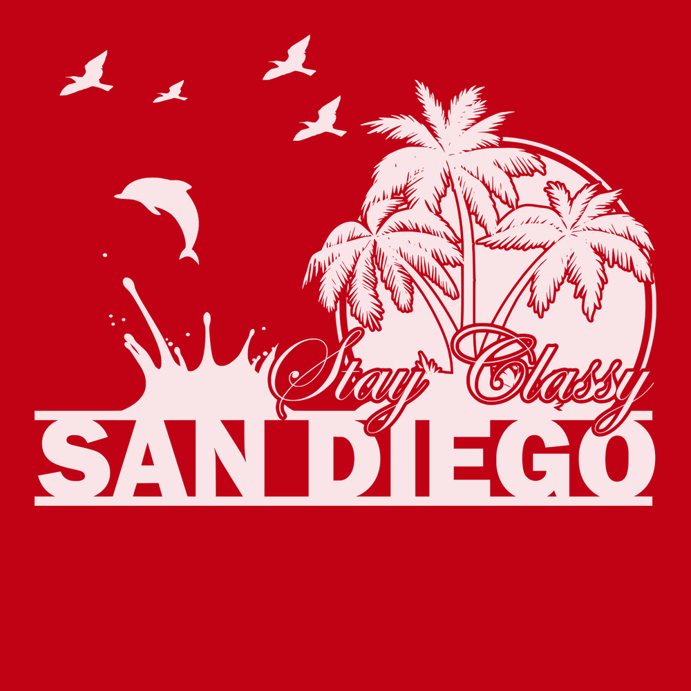 Stay Classy San Diego T-Shirt RED