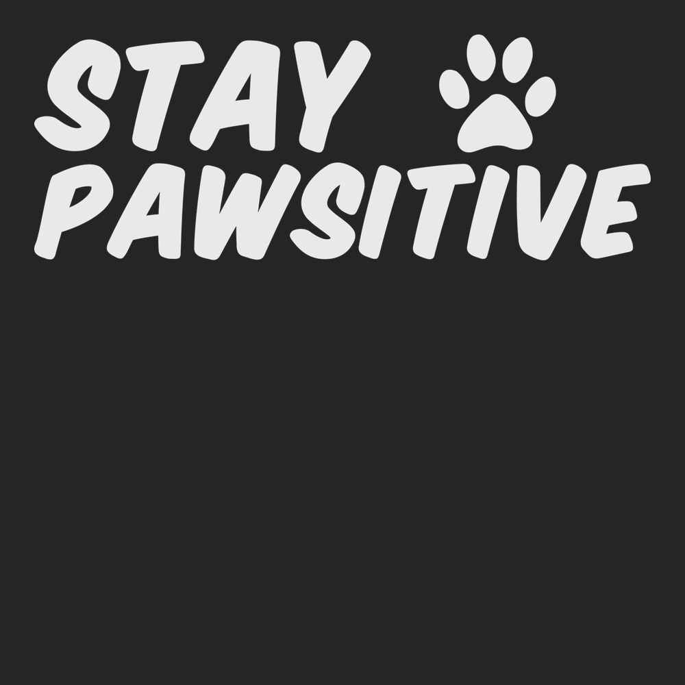 Stay Pawsitive T-Shirt BLACK