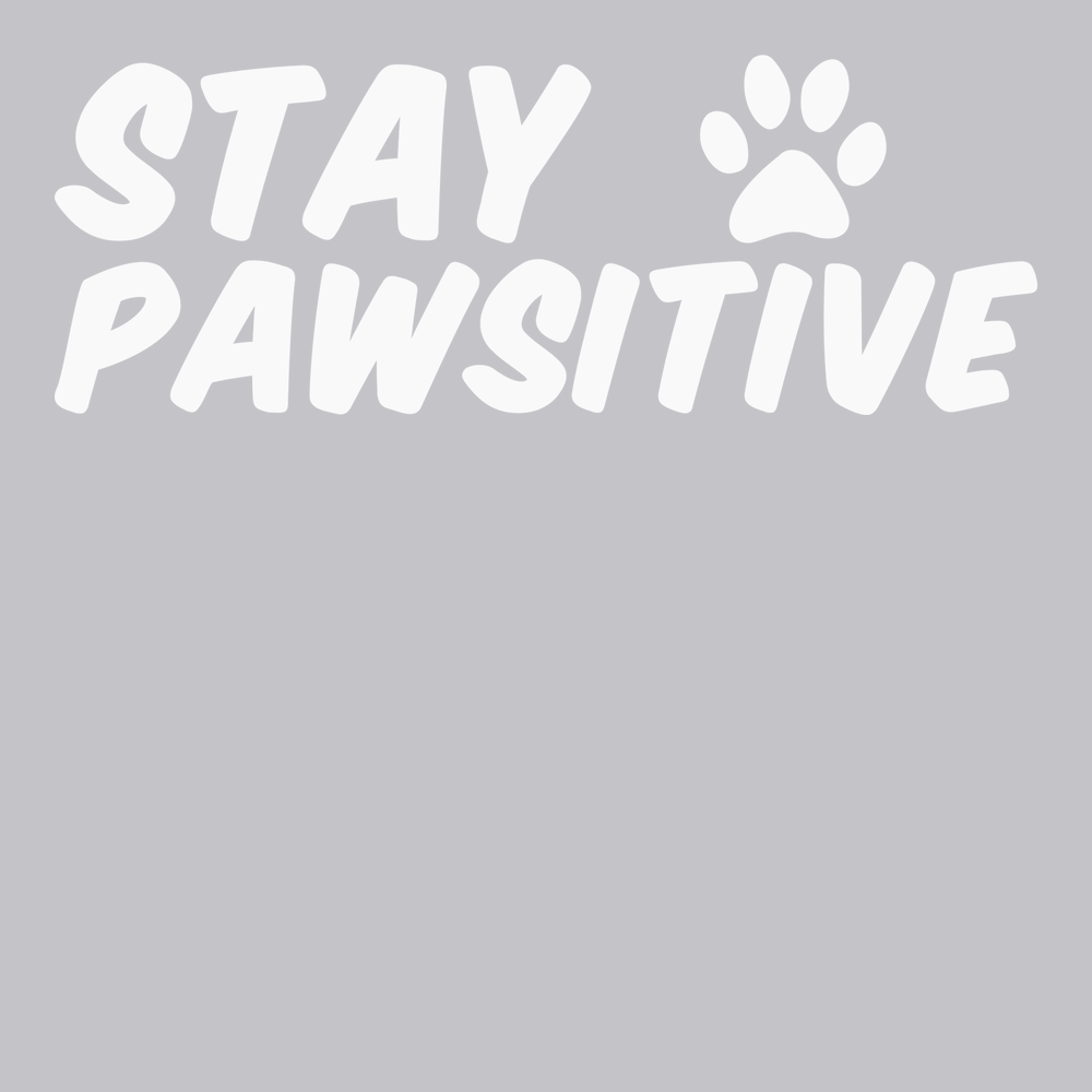 Stay Pawsitive T-Shirt SILVER