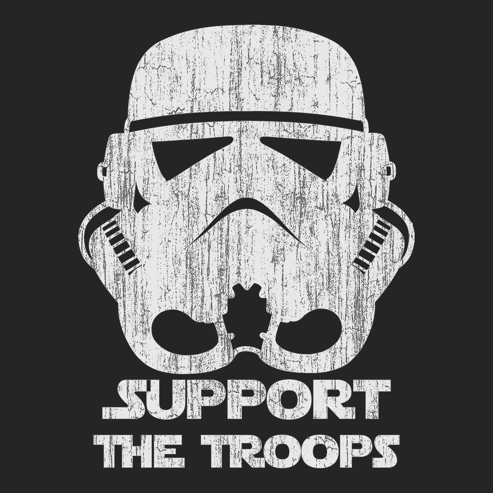 Storm Trooper Support The Troops T-Shirt BLACK
