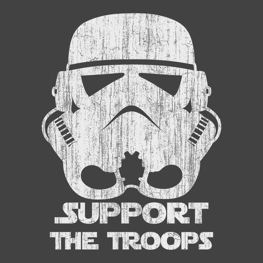 Storm Trooper Support The Troops T-Shirt CHARCOAL