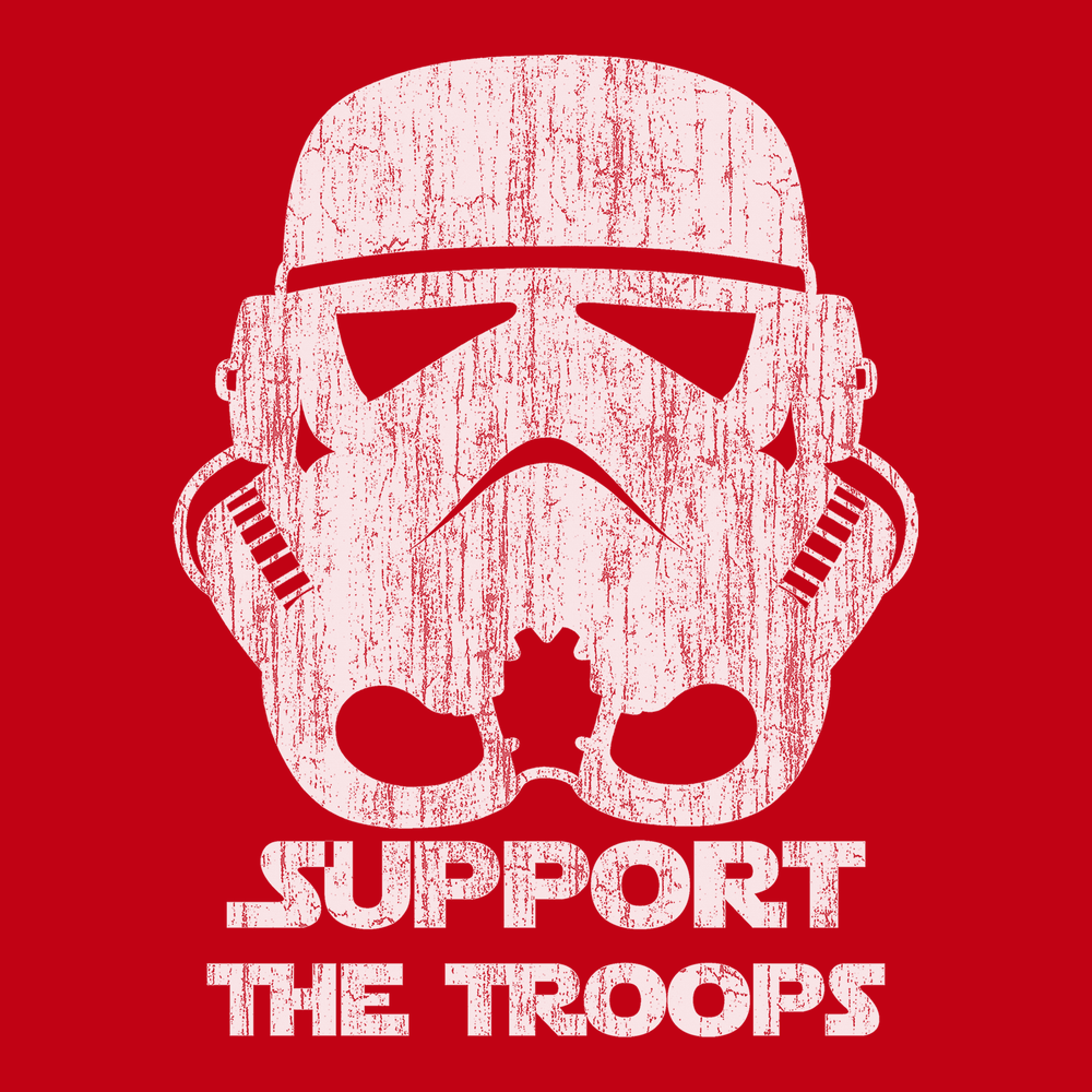 Storm Trooper Support The Troops T-Shirt RED