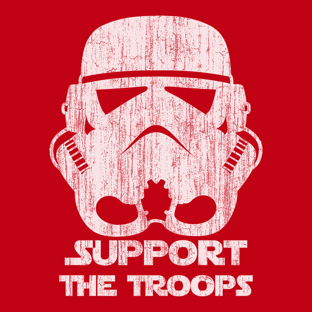 Storm Trooper Support The Troops T-Shirt RED