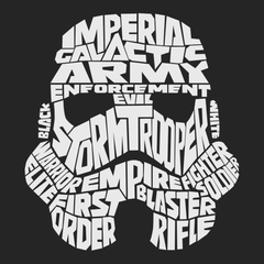 Storm Trooper Typography T-Shirt BLACK