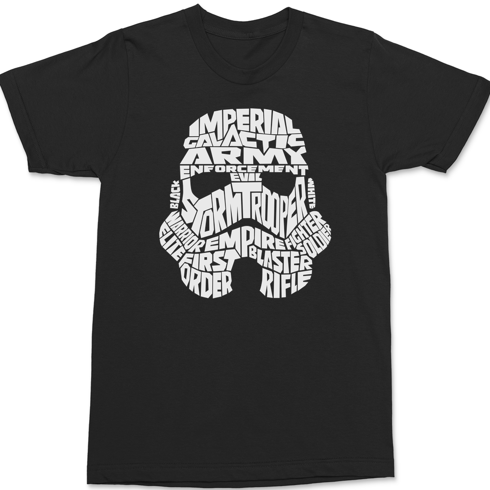 Storm Trooper Typography T-Shirt BLACK