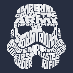 Storm Trooper Typography T-Shirt Navy
