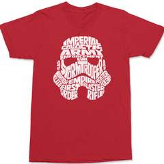 Storm Trooper Typography T-Shirt RED