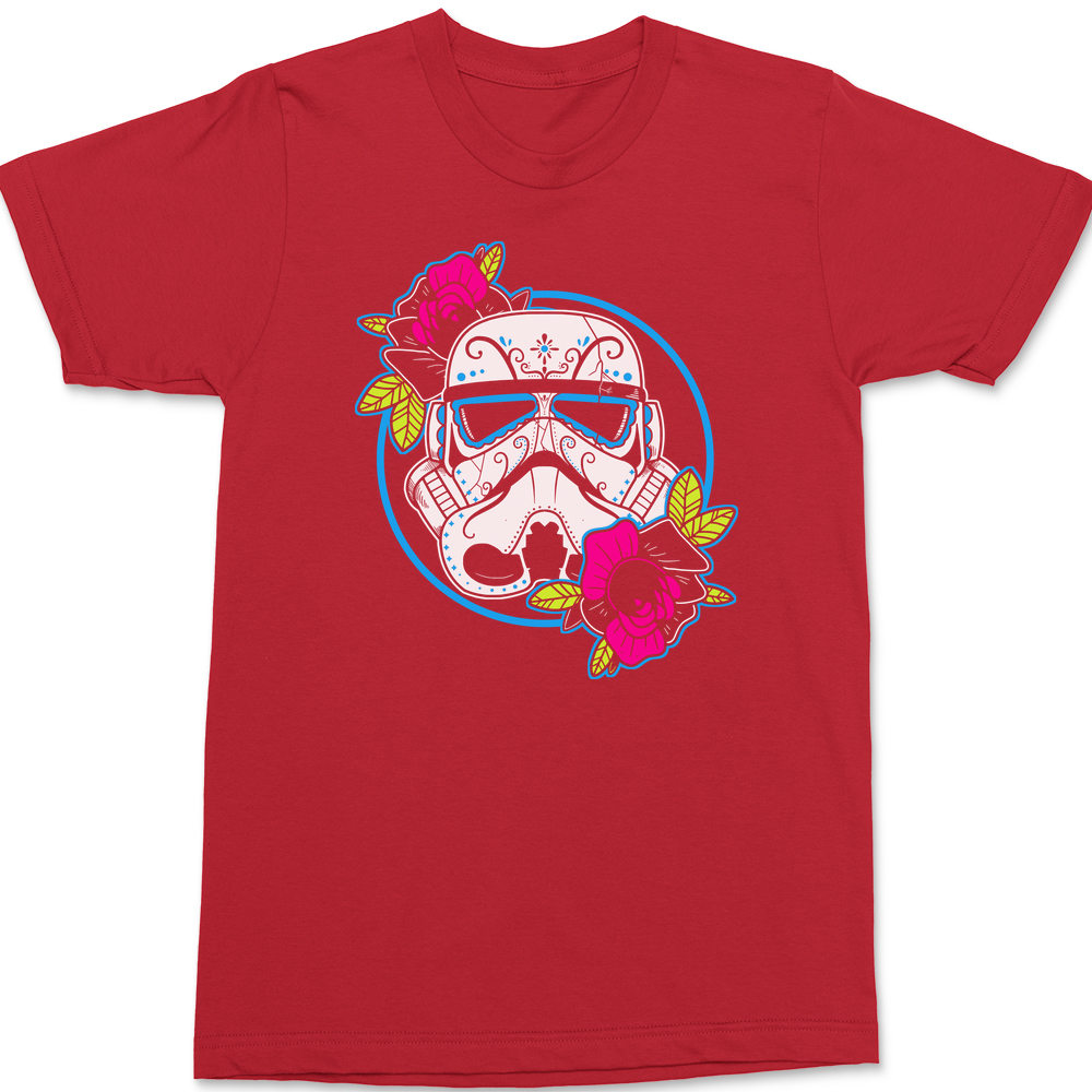 Stormtrooper Day of The Dead T-Shirt RED