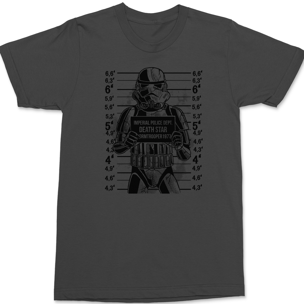 Stormtrooper Mugshot T-Shirt CHARCOAL