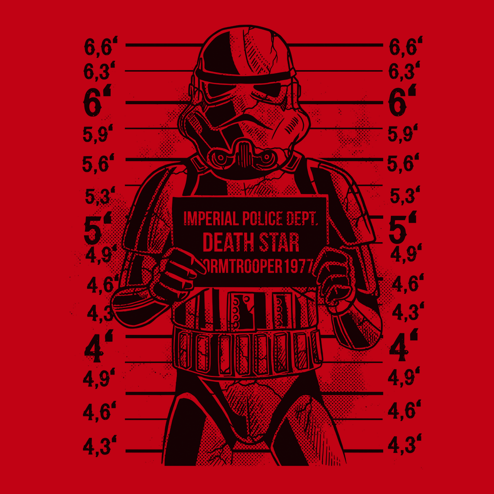 Stormtrooper Mugshot T-Shirt RED