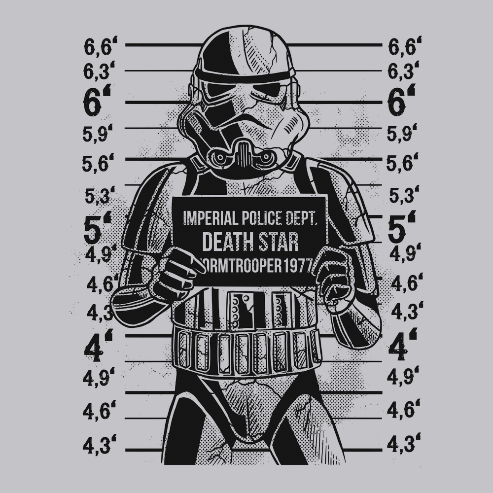 Stormtrooper Mugshot T-Shirt SILVER