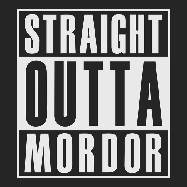 Straight Outta Mordor T-Shirt BLACK