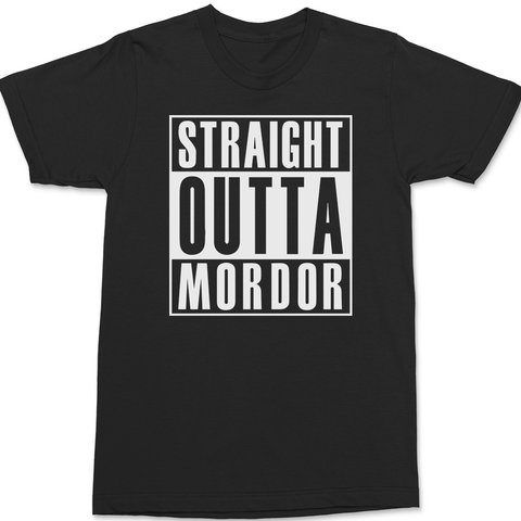 Straight Outta Mordor T-Shirt BLACK