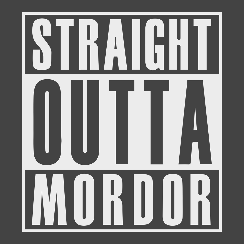 Straight Outta Mordor T-Shirt CHARCOAL
