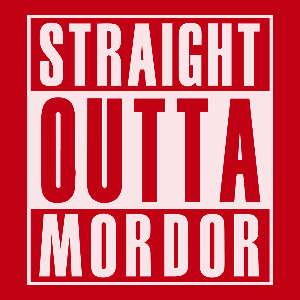 Straight Outta Mordor T-Shirt RED